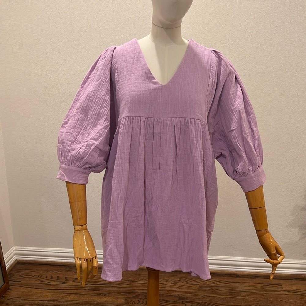 Pomander Place Purple Pleated Ruffled Sundress